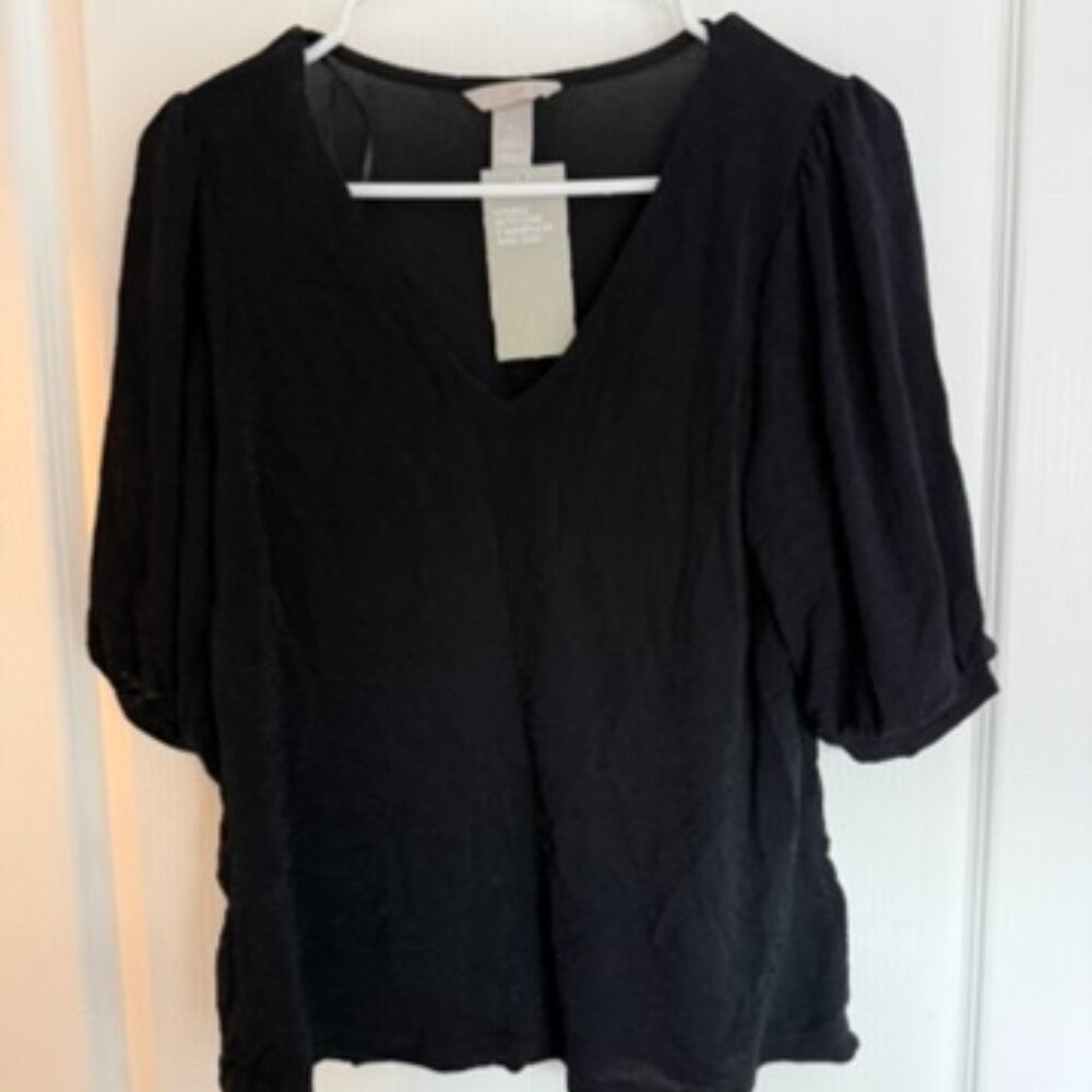 H&M Sparkly Black Top. NWT. Size small, black.